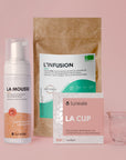 Pack descubrimiento Luneale - Copa menstrual + espuma limpiadora + infusión menstrual ecológica - Copa talla M